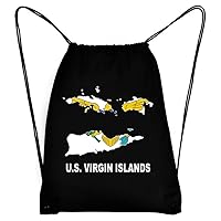 US Virgin Islands Country Map Color Sport Bag 18