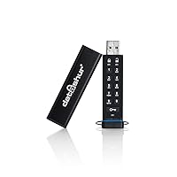 iStorage datAshur 4 GB Secure Flash Drive - Password Protected, Dust and Water Resistant, Portable, Military Grade Hardware Encryption USB 2.0 IS-FL-DA-256-4