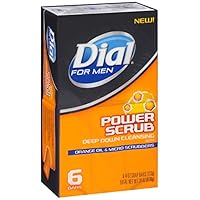 Dial for Men Power Scrub Soap, 6 Count