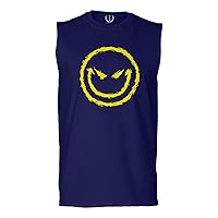 Funny Cool Graphic Evil Smile Workout trainig Gym Fitness Men's Muscle Tank Sleeveles t Shirt