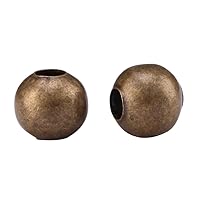 200pcs 8mm Smooth Antique Bronze Loose Round Spacer Beads (Large Hole-3mm) for Jewelry Craft Making CF89-8