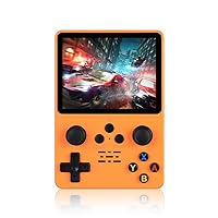 QuantumG - R35S Retro Handheld Game Console with 3.5 Inch IPS HD Display, Linux System, 64GB Inbuilt Games – Compact Pocket Video Game (Yellow)