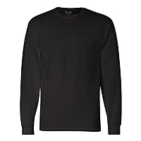 Champion 5.2 oz. Long-Sleeve Tagless T-Shirt-Black-S