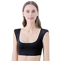 Invisible Thick Shoulder Mat Tops Soft Fake Shoulders Pad Vest for Women,Black2-Large