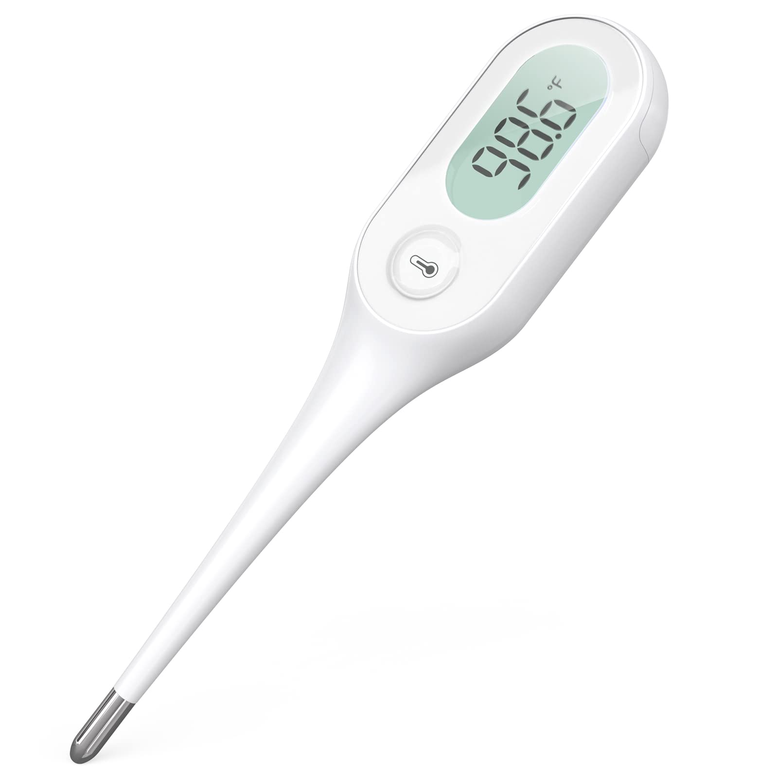 iHealth Digital Oral Thermometer PT1,Fever Thermometer with Dual-Sensors for High Accuracy, Rectum Armpit Reading Thermometer for Adults and Babies, Memory Recall and Extra Large LCD Backlit Display