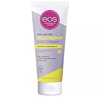 eos Shea Better Body Cream - Vanilla Cashmere Natural Body Lotion and Skin Care 24 Hour Hydration with Shea Butter & Oil 8 oz 1 Pack
