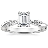 1.00 CT Emerald Cut Diamond Solitaire Engagement Ring 14K Yellow White or Rose Gold (Colorless, VVS1 Clarity) | Comes With Gift Box (8.5)