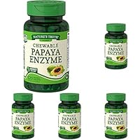Nature's Truth Chewable Papaya Enzyme 120 Tablets (Pack of 5)
