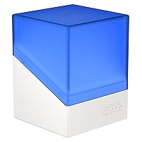 Ultimate Guard Boulder Synergy 100+, Deck Case for 100 Double-Sleeved TCG Cards, White/Blue, Secure & Durable Storage for Trading Card Games