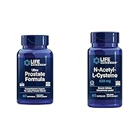 Life Extension Ultra Prostate Formula, Saw Palmetto for Men, pygeum, stinging Nettle & N-Acetyl-L-Cysteine (NAC), Immune, Respiratory, Liver Health, NAC 600 mg