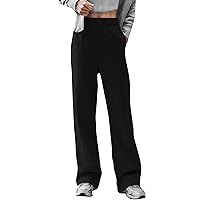 Jogging Bottoms Women's Long Size Black Trousers Women's Stretch with Side Pockets Hiking Trousers Women's Winter Jogger Sports Long Training Trousers Long Size Loose Fit Sports Trousers Long High