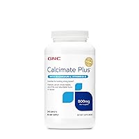 GNC Calcimate Plus Magnesium & Vitamin D-3 800mg - 240 Caplets