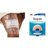 TIDI AquaGuard Sheet and Nexcare Absolute Waterproof Tape - Shower Protection and Waterproof Medical Tape