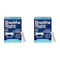 Breathe Right Original Nasal Strips | Clear | Sm/Med | for Sensitive Skin| Drug-Free Snoring Solution & Nasal Congestion Relief Caused by Colds & Allergies | 30 ct (Packaging May Vary) (Pack of 2)