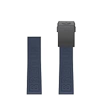for Breitling Watchbands 22mm 24mm Rubber Watchband for Avenger NAVITIMER World Rubber Waterproof Soft Black Diver PRO Rubber Strap with Buckle (Color : 301S, Size : 22mm)