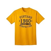 1980 - Adult Unisex Vintage Birth Year Aged to Perfection Birthday T-Shirt
