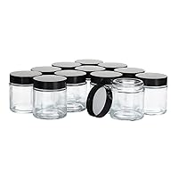 4OZ Glass Jars with Lids, Hoa Kinh Small Glass Jars, 12 Pack Empty Round Canning Storage Jars Containers for Storing Lotions, Powders, and Ointments