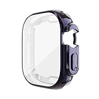 TPU Case for Apple Watch 8 Ultra 49mm 360 Full case Screen Protector Cover HD Bumper Clear iWatch Serie 8 Ultra/pro Accessories (Color : Purple, Size : 49MM)