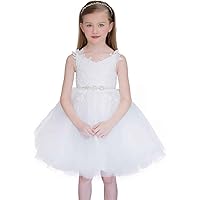 a line Illusion Neck Flower Girl Dresses lace Appliques Ball Gown Princess Dress