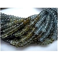 50 Strands Wwholesale Moss Aquamarine Beads/Rondelle Beads, 4mm Beads, 14 Inch Strand