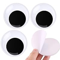 5.9 Inches Giant Wiggle Eyes with Self Adhesive, Black White