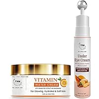 NN Combo with Vitamin C Water Cream and Under Eye Cream | for Glowing Skin & Removing Dark Circles | Suitable for All Skin Types