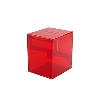 Gamegenic Bastion 100+ XL Deck Box - Compact, Secure, and Perfectly Organized for Your Trading Cards! Safely Protects 100+ Double-Sleeved Cards, Red Color, Made