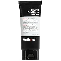 Anthony No Sweat Body Defense Deodorant for Men – Anti-Chafing, Anti-Itch Cream-to-Powder Lotion for Sweat and Body Odor Control – 3 Fl Oz