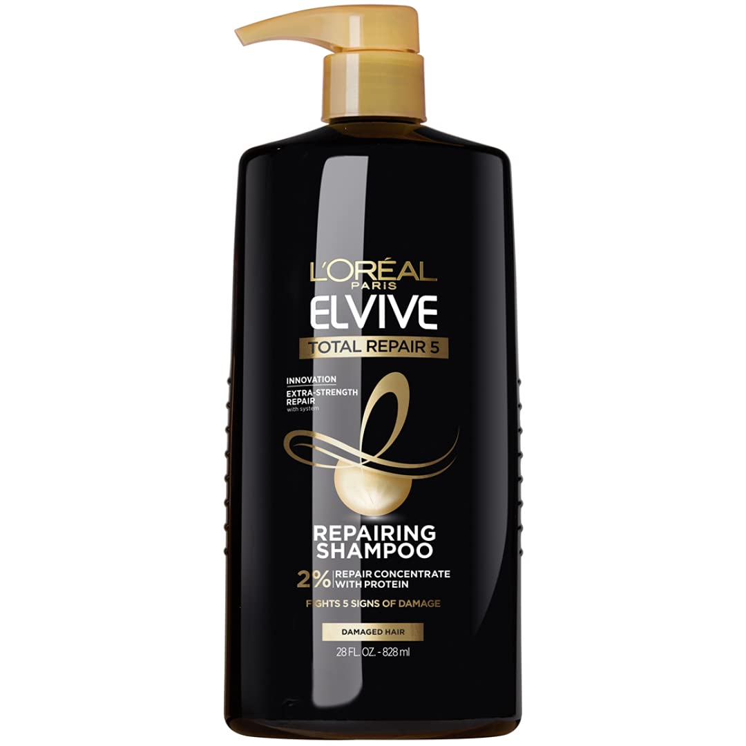 Mua L'Oreal Paris Elvive Total Repair 5 Repairing Shampoo for Damaged Hair  Shampoo with Protein and Ceramide for Strong Silky Shiny Healthy Renewed  Hair 28 Fl Oz trên Amazon Mỹ chính hãng