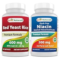 Best Naturals Red Yeast Rice with COQ10 & Niacin 500 mg