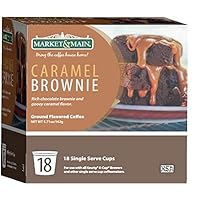 Market & Main OneCup, Caramel Brownie, Compatible with Keurig K-cup Brewers, 18 Count