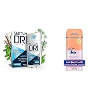 Certain Dri Everyday Strength Clinical Antiperspirant Solid Deodorant 2 Pack Bundle with Dry Idea Gel Deodorant Antiperspirant Unscented