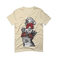 0333. Marilyn Monroe Gangster Red Rose Cool Graphic Hipster Red Roses Summer for Men T Shirt