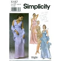 5187 Sewing Pattern Misses Halter Style Evening Dress & Shawl Size 4 - 10