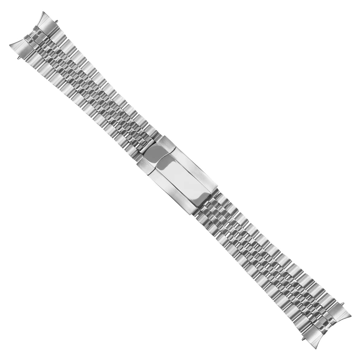 Ewatchparts JUBILEE WATCH BAND SOLID LINK COMPATIBLE WITH ROLEX DATEJUST GLIDE LOCK CLASP 21MM HEAVY S/S