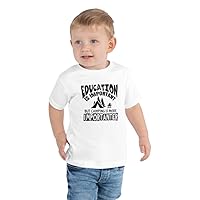 Toddler Short Sleeve Tee - Education is Important But Camping is Importanter