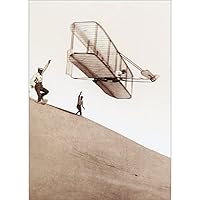 Wright Brothers Airplane Test Flight Vintage Photograph America Collection Birthday Card