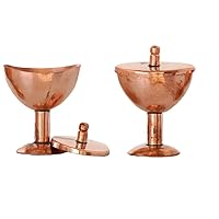 Ayurveda Pure Copper Eye Wash Cups | Helps to Keep Your Eyes Clean and Healthy | Rinses Out Dirt, Irritants, & Pollutants from Eyes (Set of 2)