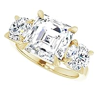 4 Carat Princess Under Halo Moissanite Bridal Set Engagement Wedding Ring in 18K Yellow Gold over Silver