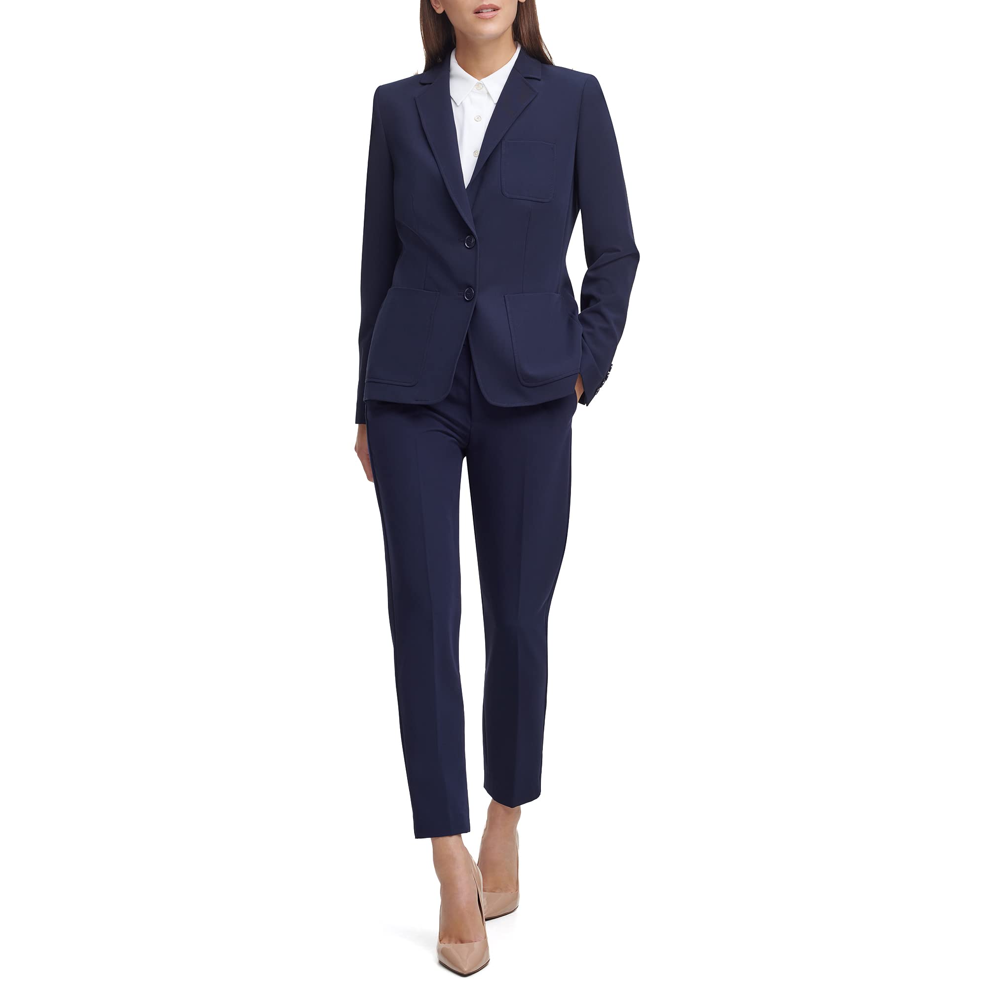 Tommy Hilfiger Women's Work Two Button Blazer Jackets