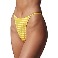 PacSun Women's Eco Yellow Kimmy Scrunch High Cut Bikini Bottom
