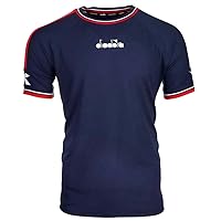 Diadora Mens Icon Crew Neck Short Sleeve Athletic Tennis Athletic Tops Casual - Blue - Size XS