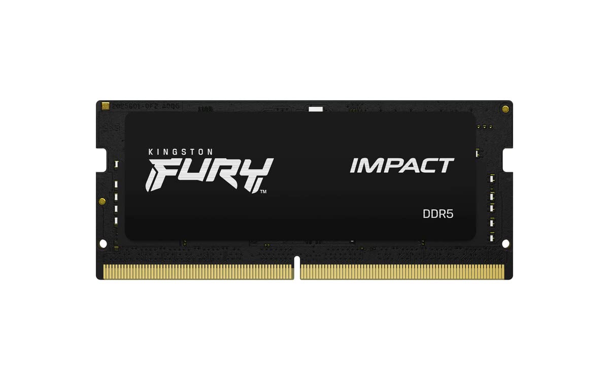Kingston Technology Fury Impact 32GB 4800MT/s DDR5 CL38 SODIMM XMP Ready (Kit of 2) KF548S38IBK2-32, Black