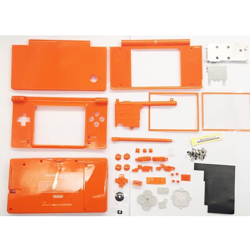 Gametown Full Housing Case Cover Shell with Buttons Replacement Parts for Nintendo DSi NDSi Console - Orange