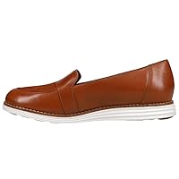 Cole Haan mens Originalgrand C Buckle Loafer Flat, Ch British Tan Leather/ Suede, 5.5 US