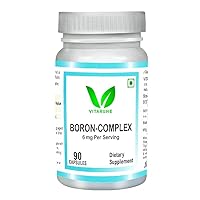 Boron Complex 6 mg Supplement | Vegetarian, Non-GMO & Gluten Free | Triple Action Boron Citrate, Boron Glycinate, Boron Asparate 90 Capsules