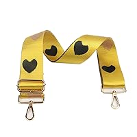 Adjustable Bag Strap Purse Strap for Crossbody Bag Crossbody Straps for Purses Handbag Strap Heart Gold Clasp Yellow