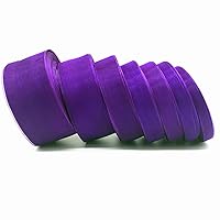 50 Yards Organza Ribbon for DIY Crafts Bridal Shower Wedding Decoration Ribbon Rolls Gift Wrapping Christmas Bows (Color : Purple, Size : 10mm 50yards)