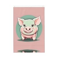 Cute Long Ear Pig Garden Flag 2x3 Ft Double Sided Printing Outdoor Indoor Party Decor