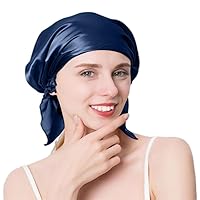 Women's Adjustable Satin Bonnet Soft Silk Sleep Cap for Curly Natural Hair